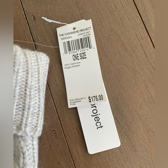 The Cashmere Project 100% cashmere doggie sweater London grey heather NWT - Picture 8 of 8